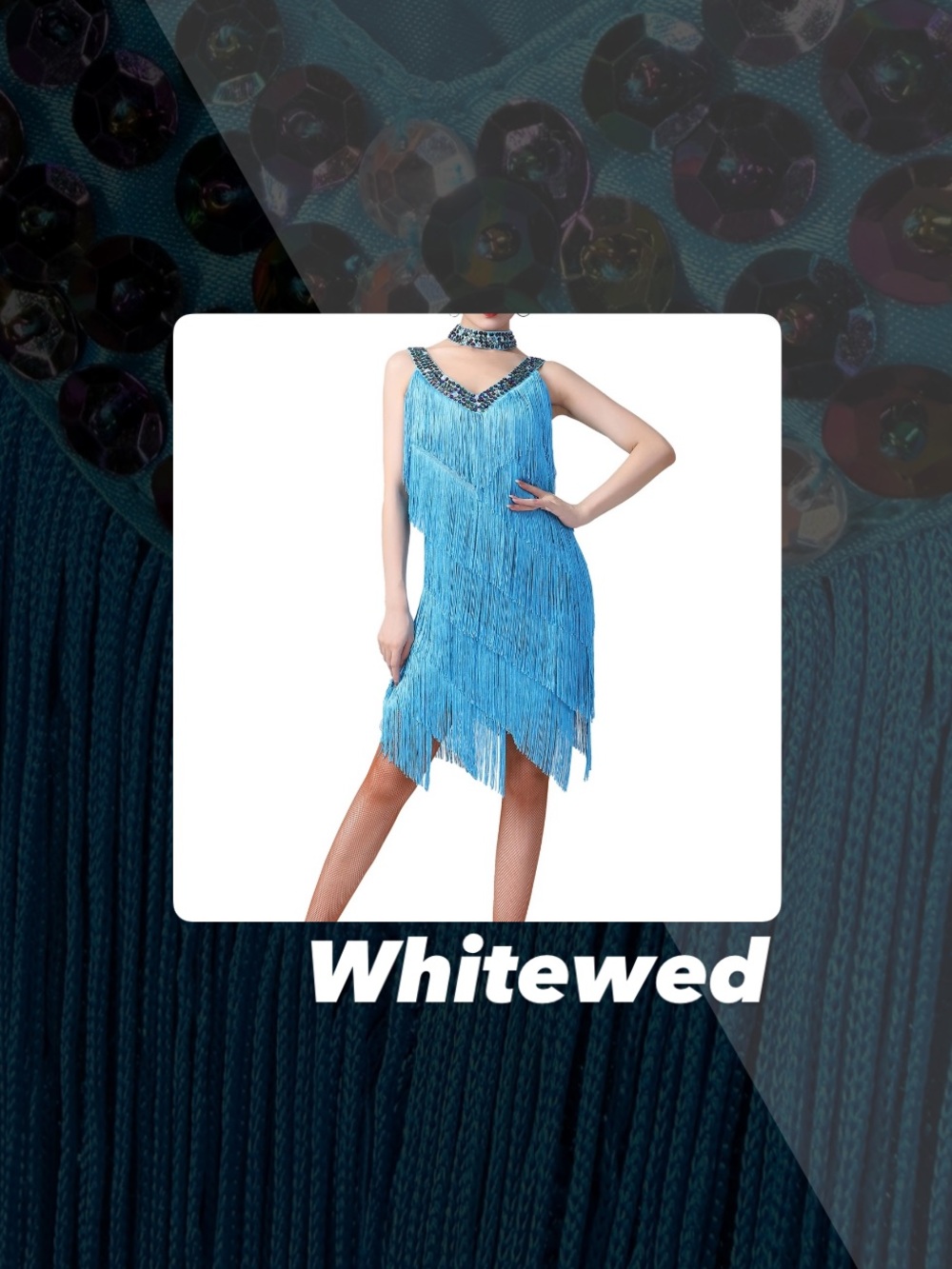 GUC Whitewed Fringed Flapper Dress